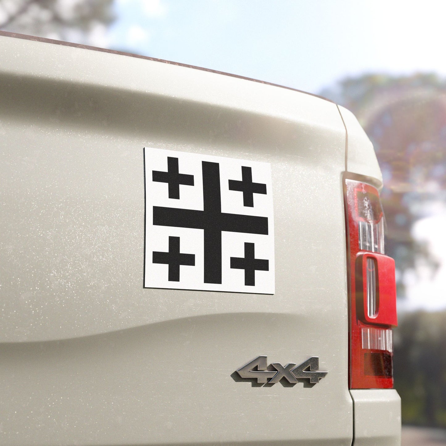 Jerusalem Cross Car Magnet