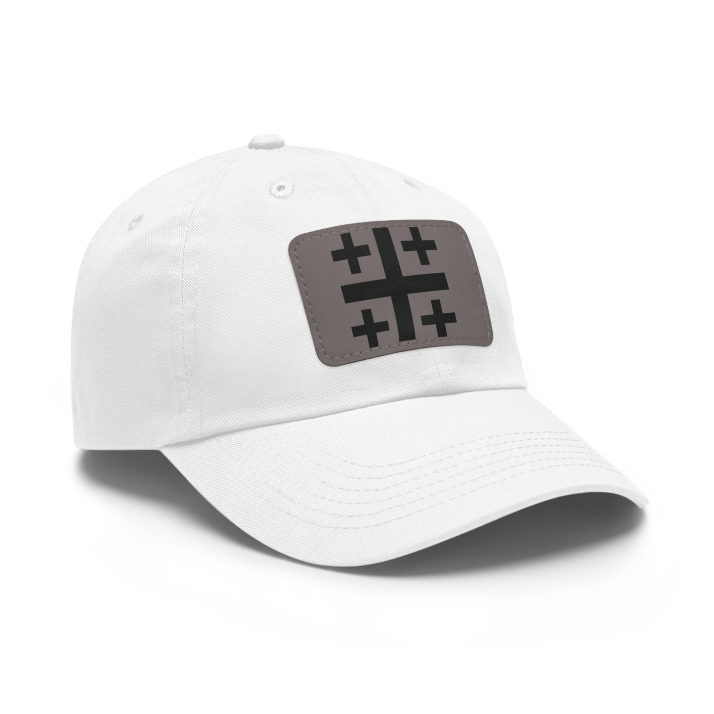 Jerusalem Cross Leather Patch Hat
